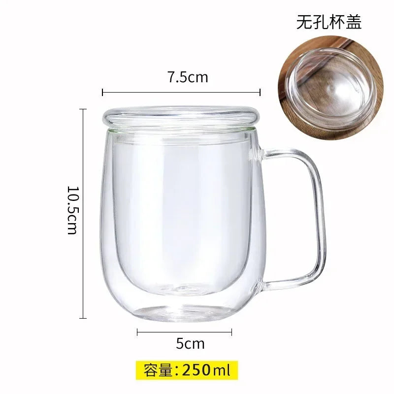Double-Wall Borosilicate Glass Cups (80-450 ml) Heat-Resistant Insulated Tea, Coffee & Beer Glasses, Single to 6-Pack