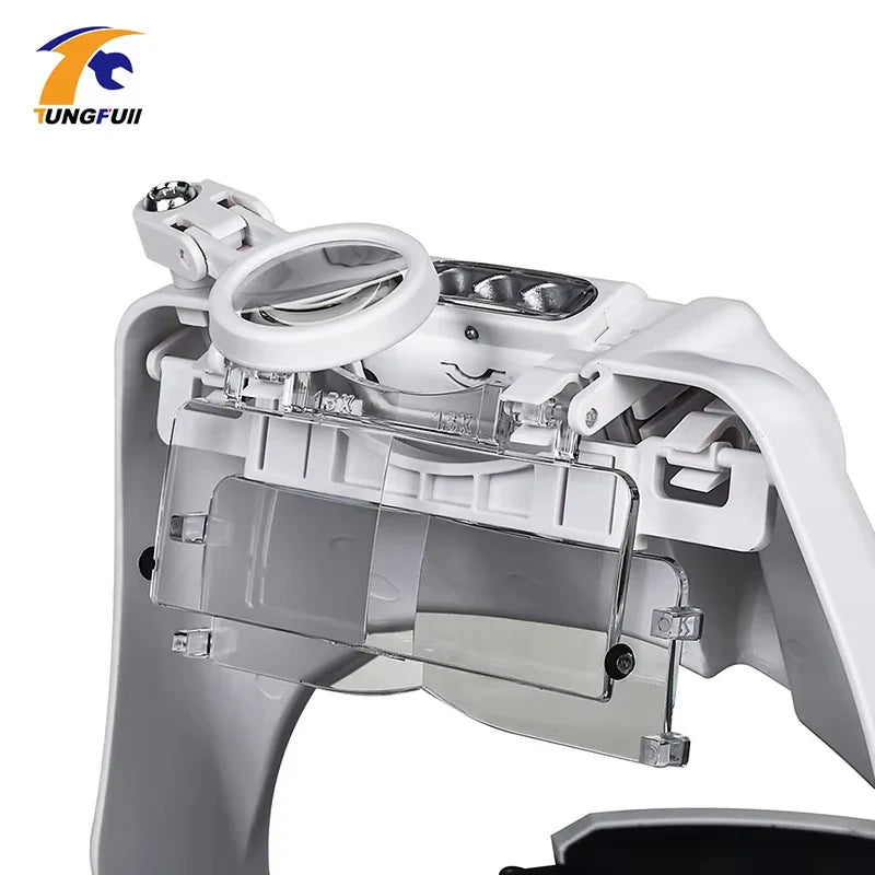 LED Headband Magnifier 1.5x/2x/2.5x/3x/3.5x/8x Hands-Free Magnifying Glasses for Jewelry, Watch & Electronic Repair