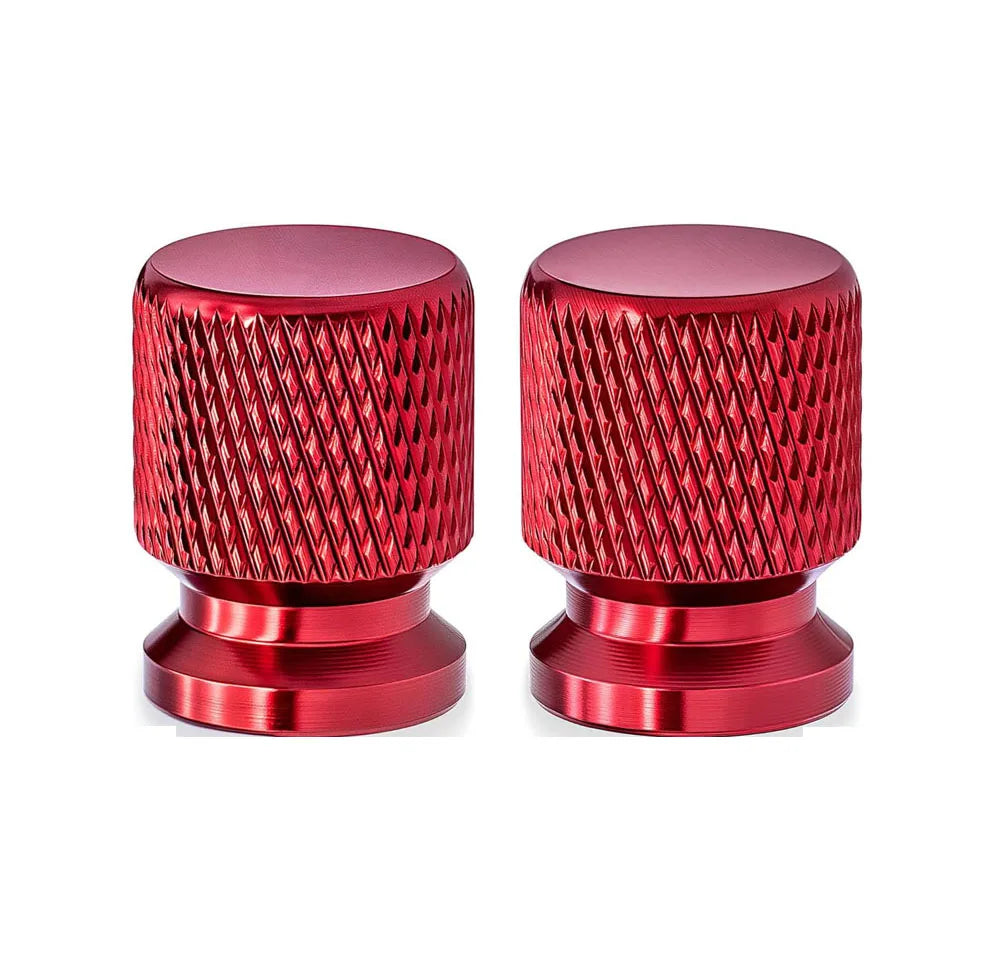 Aluminum Tire Valve Stem Caps 16 x 12mm (0.63 x 0.47 in) Universal 8mm Thread - Metal Valve Caps for Car Bike SUV Truck