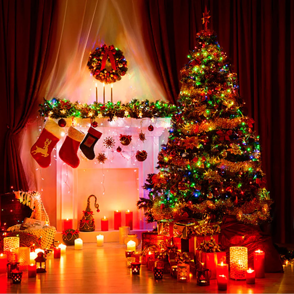 LED Christmas Fairy String Lights 10-100M (33-328 ft) IP65 Waterproof – 110V-220V EU/US Plug, Warm White/White/Multicolor, Dimmable