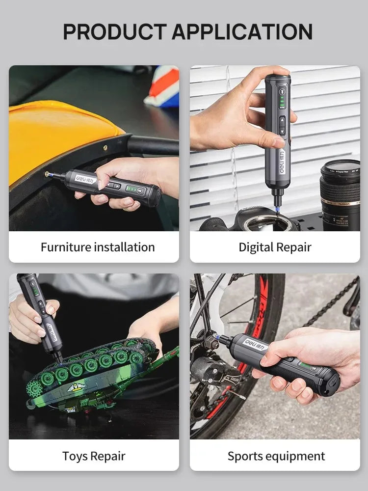 Mini USB Rechargeable Electric Screwdriver Set 2000mAh - Cordless Precision Torque Repair Kit