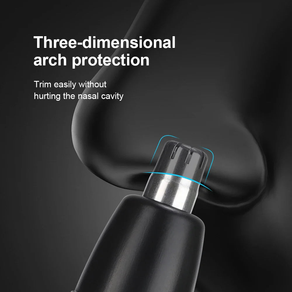 Rechargeable Electric Nose & Ear Hair Trimmer – USB-C Portable Waterproof Painless Groomer for Men & Women