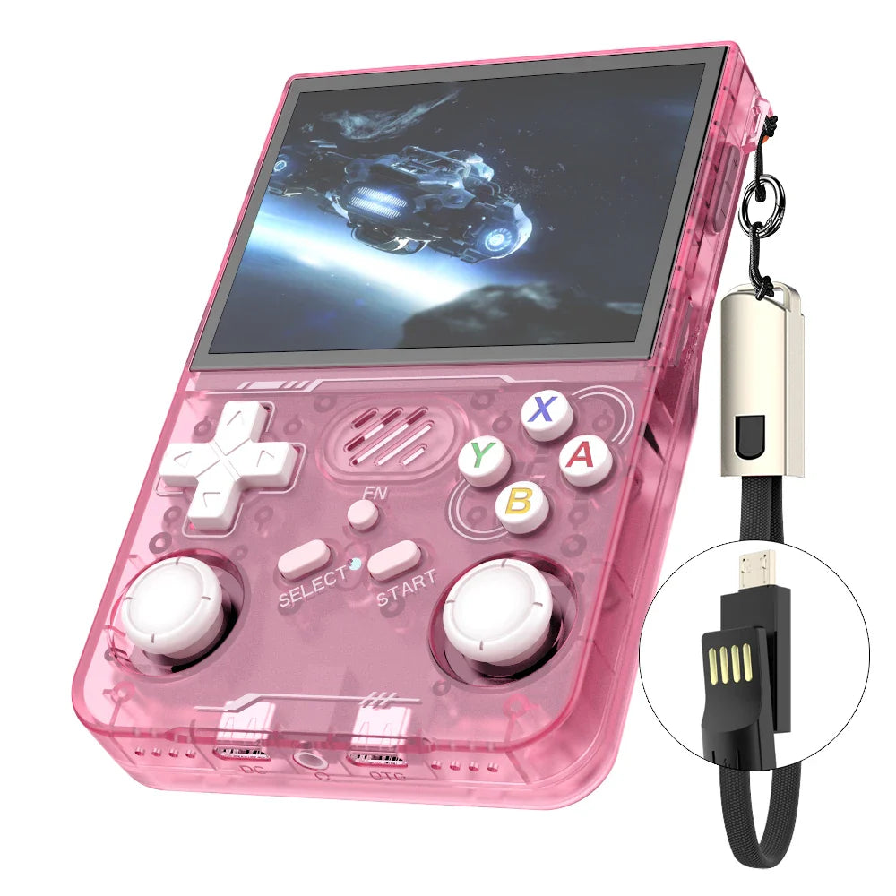 Retro Handheld Game Console ArkOS 3.5-Inch (8.9 cm) IPS Pocket Player, Wi‑Fi, 15,000+ Games, 64GB (Expandable to 256GB), 3000mAh — Kids Gift