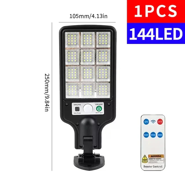 LED COB Solar Motion Sensor Wall Light – 3 Modes, Remote Control, IP65 Waterproof, 1500LM 1200mAh