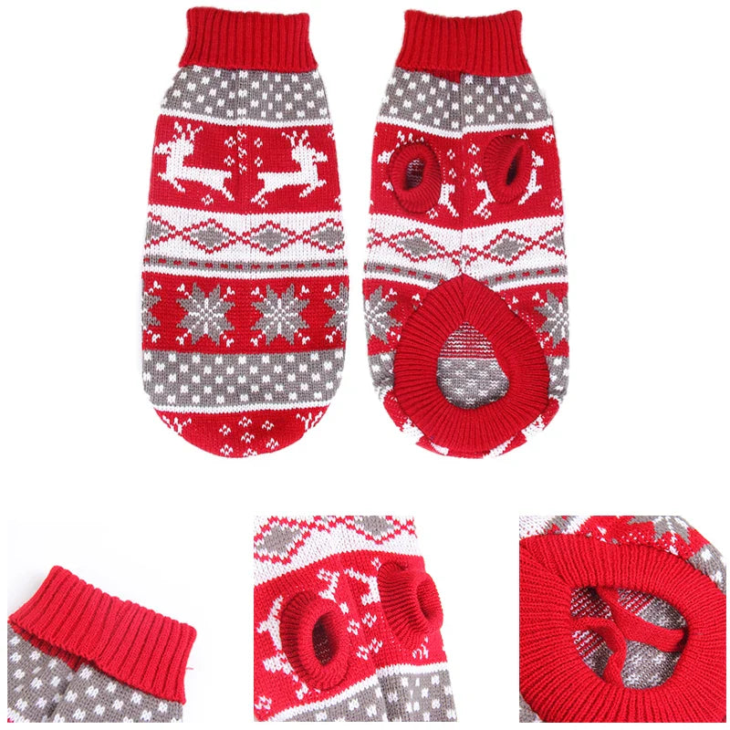 Warm Knitted Pet Sweater – Winter Dog & Cat Coat for Small & Medium Dogs (Chihuahua, Yorkie, French Bulldog)