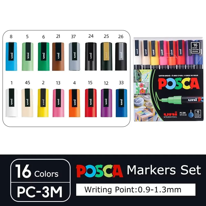 Acrylic Paint Marker Set – Waterproof Permanent Paint Pens for Fabric, Glass, Metal & Rock, Fine/Medium/Broad Tips, Assorted Color Packs