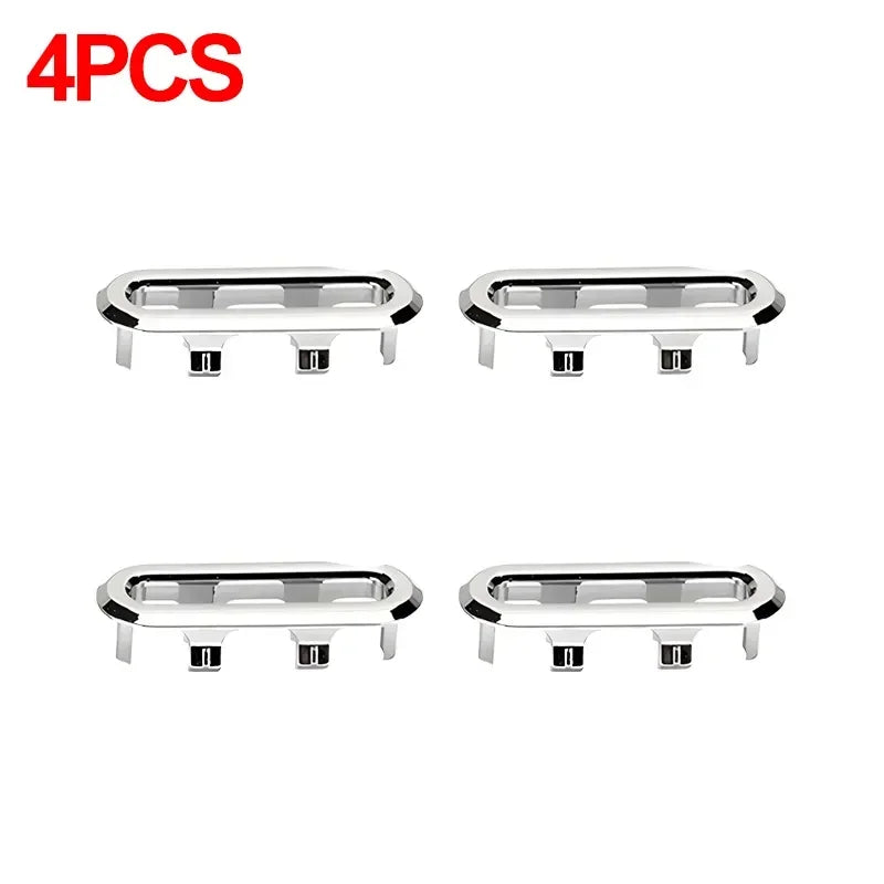 Sink Overflow Ring Cover 1/2/4-Pack Plastic Basin Overflow Hole Trim for Bathroom and Kitchen - Fits 22-24mm & 47-48mm Apertures