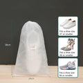 10-Pack Non-Woven Shoe Storage Bags – Drawstring Closet & Travel Shoe Organizer (S/M/L)