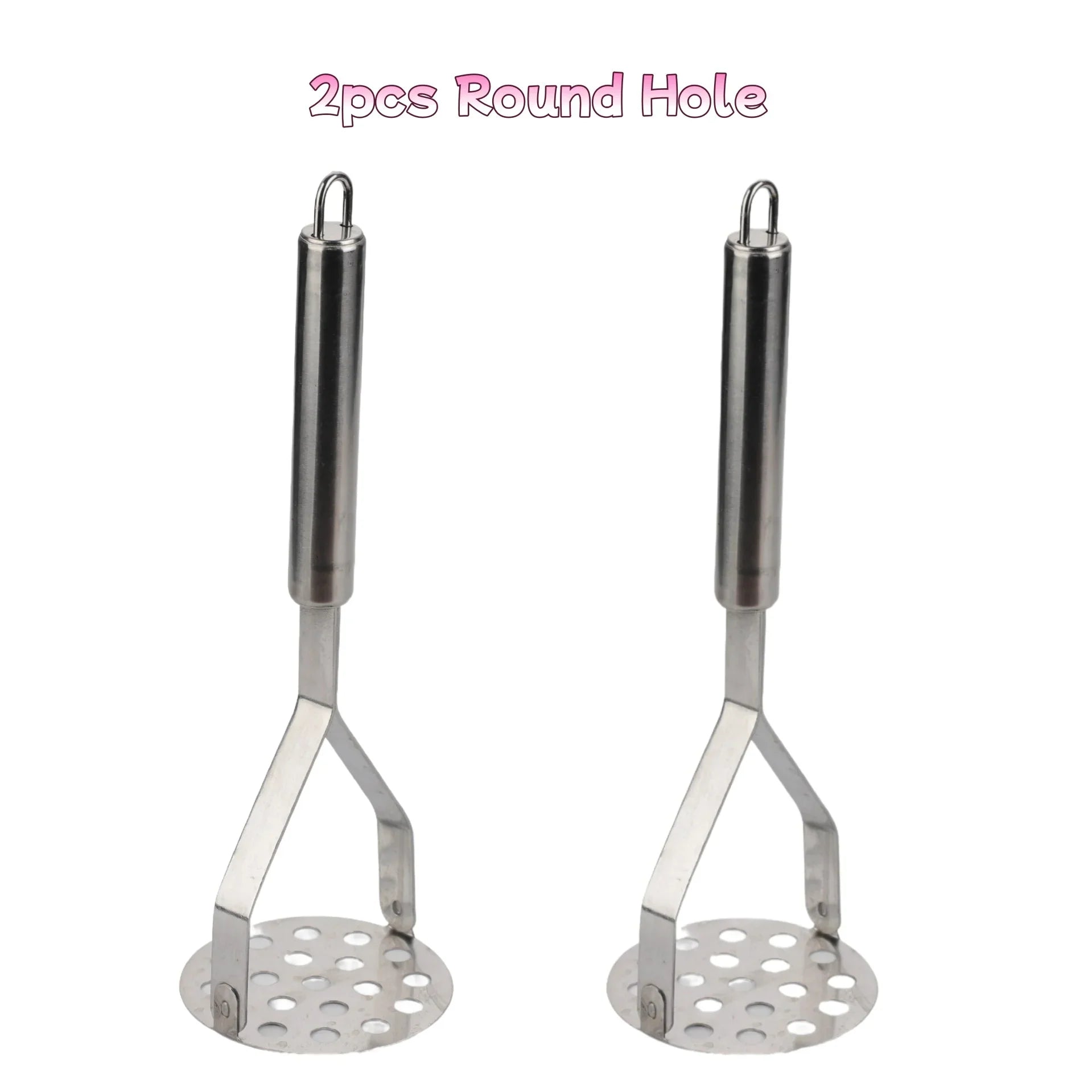 Handheld Stainless Steel Potato Masher & Vegetable Ricer - Durable Kitchen Food Crusher