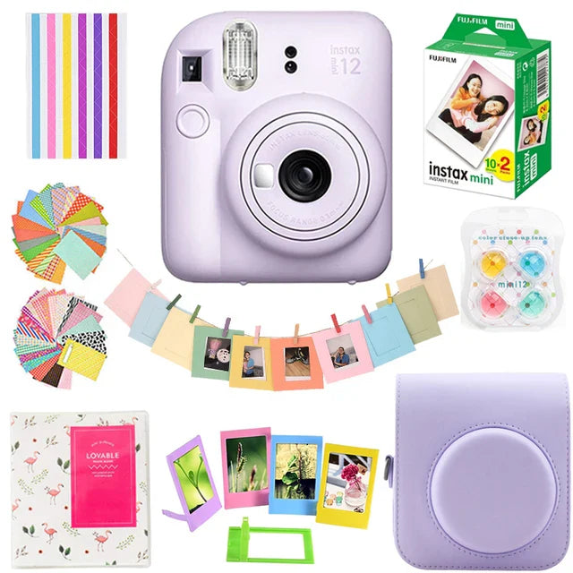 Instant Mini Film Camera with 20-Sheet Film, Shoulder Strap & Carry Bag - Instant Print Camera Gift Set