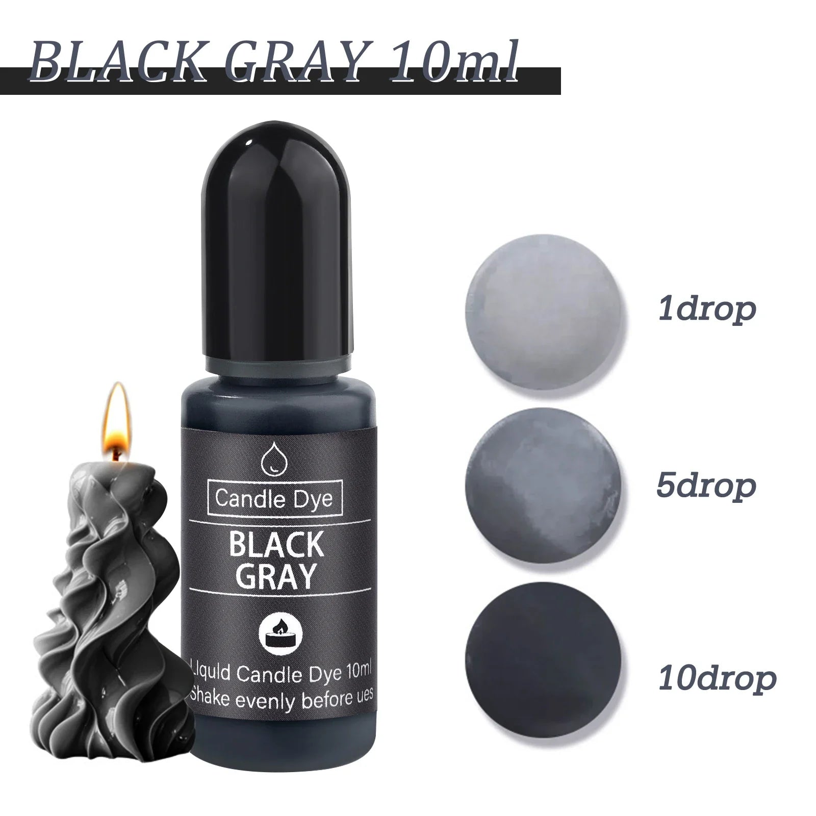 Liquid Candle Dye Pigment 10ml (0.34 fl oz) - Aromatherapy & DIY Candle Colorant