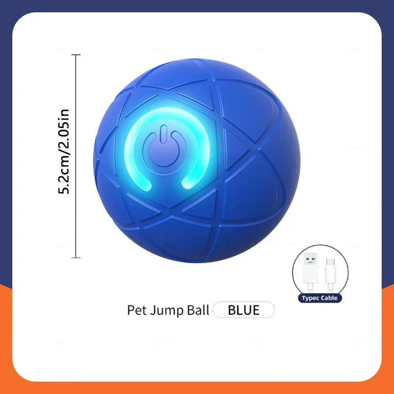 Interactive Rechargeable Pet Ball Toy USB — Automatic Moving Bouncing Ball for Puppies & Kittens, 5.2 cm (2.05 in)