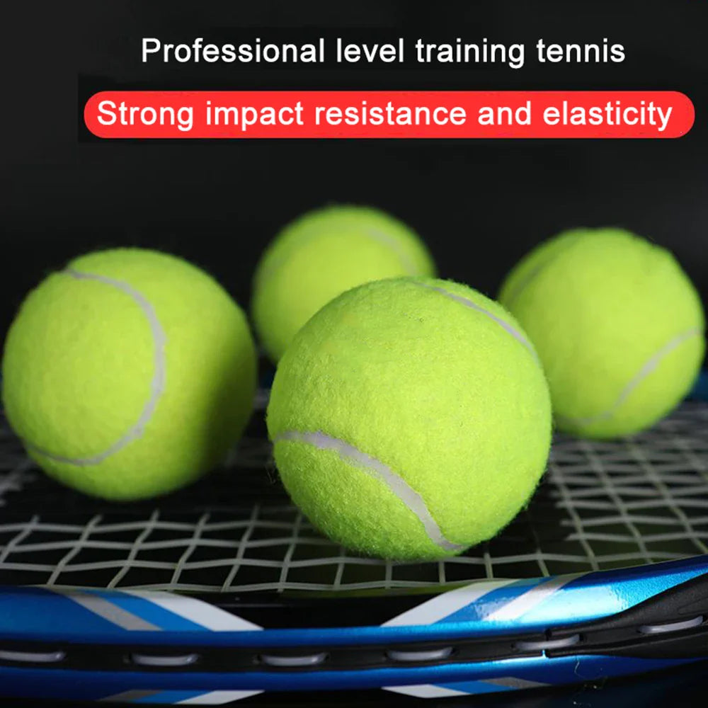 6 or 12-Pack Practice Tennis Balls with Mesh Carry Bag – High-Elasticity Training & Dog Play Balls (65 mm / 2.56 in)