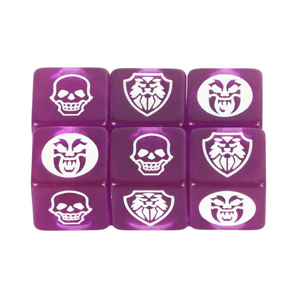 6-Pack 16mm D6 Game Dice - Transparent, Opaque & Marble Colors for Board Games & Tabletop RPGs