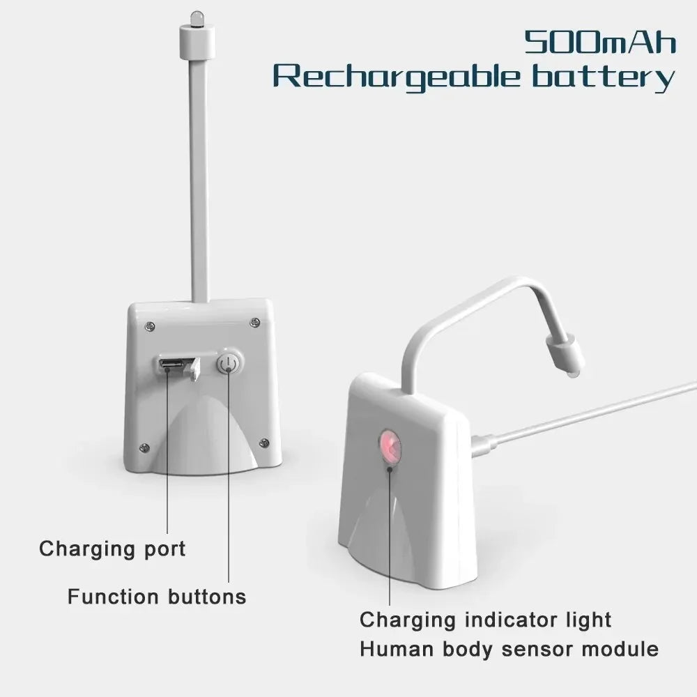 Motion Sensor Toilet Night Light 7-Color Rechargeable LED Toilet Bowl Nightlight with Star Projection