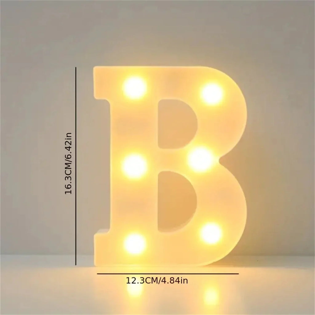 16cm (6.3 in) LED Marquee Letter & Number Light - Battery-Operated Night Lamp for Home, Wedding, Bar & Party Decor