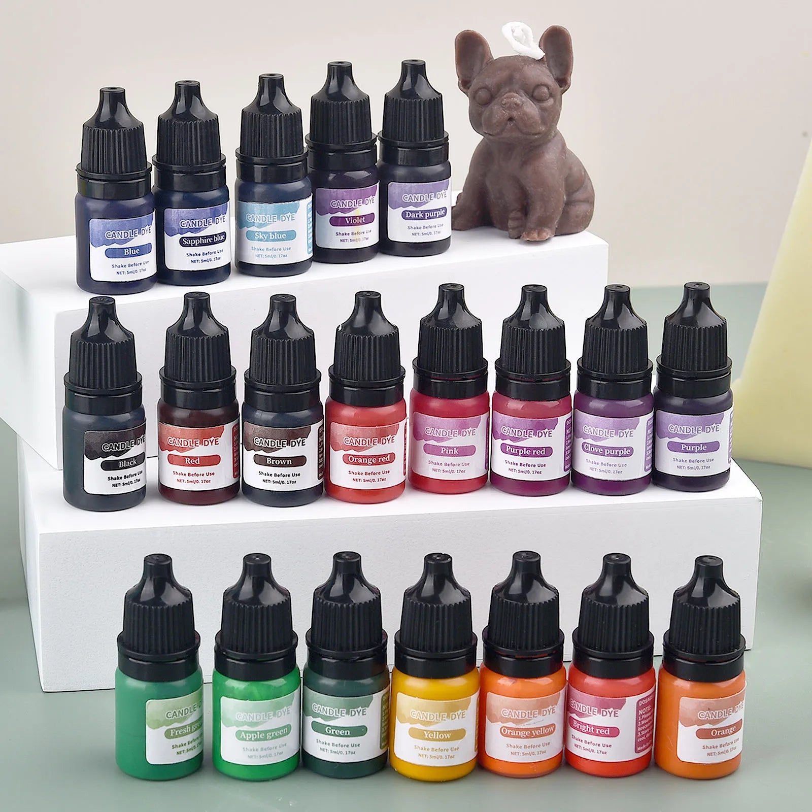 5ml (0.17 fl oz) Candle Dye Liquid Colorant – Non-Toxic High-Concentration Pigment for Soy Wax, Soap & Candle Making