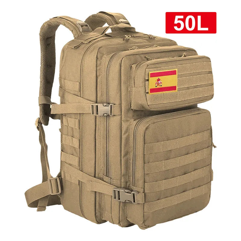 Tactical Backpack 45L/32L/25L Waterproof Large Capacity Travel Rucksack Multi-Functional Outdoor Daypack (Unisex)