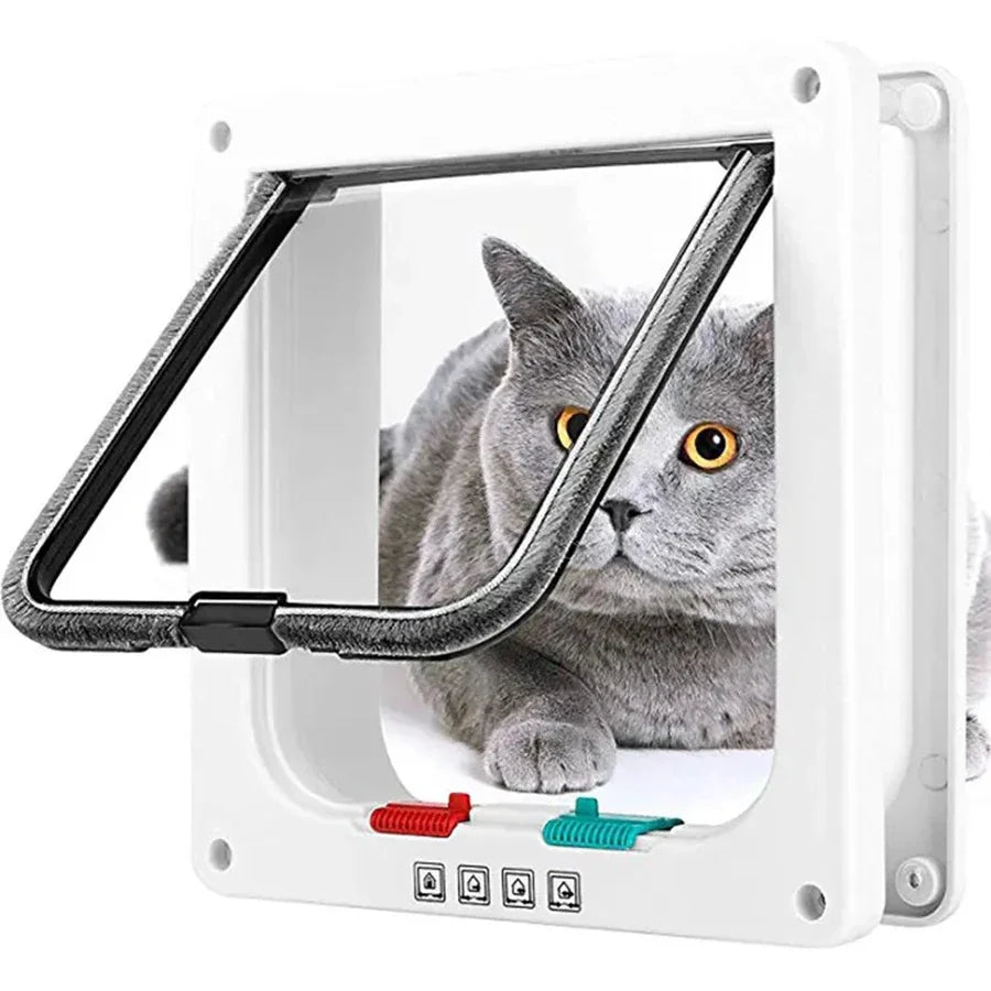 1-Pack Pet Door for Glass & Acrylic Panels — Two-Way Cat & Small Dog Flap