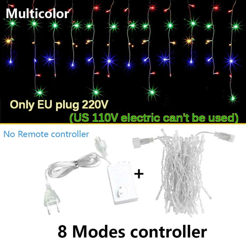 Waterproof LED String Lights 3.5–25m (11.5–82 ft) | Warm White / Cold White / Multicolor | 8 Modes IP65 EU Plug