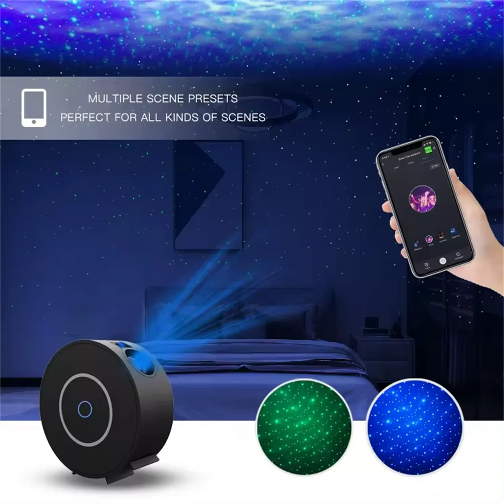 Smart LED Starry Sky Projector - WiFi 3D Galaxy Night Light with App & Voice Control, Timer