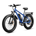 1000W 48V 15Ah Electric Fat Tire Mountain Bike — 26-inch x 4-inch (66×10 cm), Dual Suspension, 28 mph, Removable Battery, 330 lb Capacity