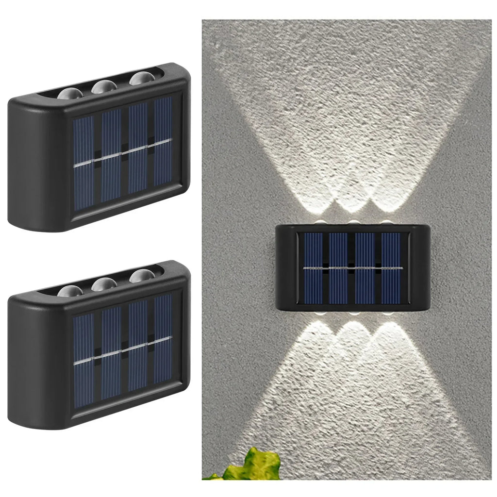 Solar LED Wall Light - Waterproof Dusk-to-Dawn Outdoor Fence & Garden Lamp for Porch, Yard, Walkway, Camping