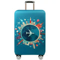 Washable Stretch Luggage Cover - Suitcase Protector for 18–32 Inch (45–81 cm) Suitcases | Geometric Print Travel Accessory