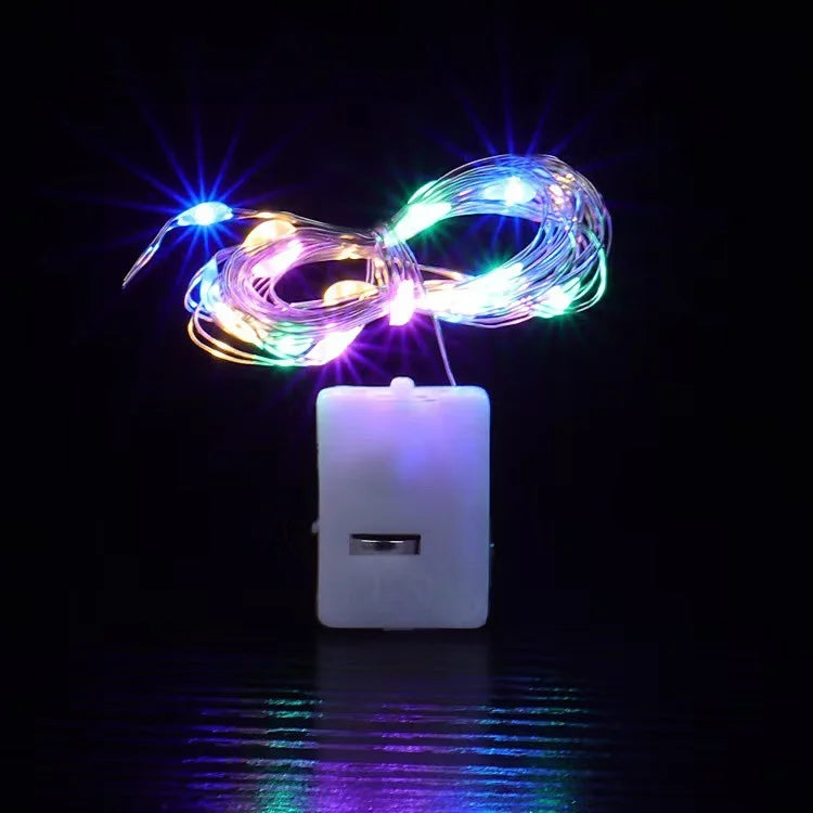 Button Battery Fairy String Lights - Warm White LED (1m/3.3ft, 2m/6.6ft, 3m/9.8ft; 10/20/30 LEDs) - 1/5/10 Pack - Indoor/Outdoor Decor for Bedroom, Garden, Christmas, Wedding
