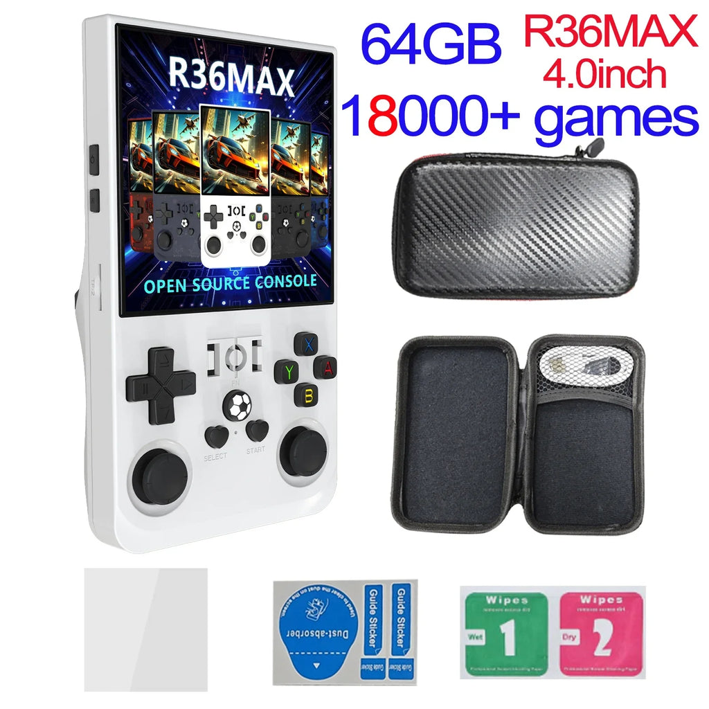 Handheld Retro Game Console 4.0-inch (10.2 cm) IPS 720x720, 64GB/128GB, 22,000 Preloaded Games, Linux, USB-C Charging