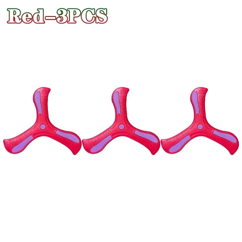 Soft Foam Three-Leaf Boomerang Flying Disc for Kids & Adults, Beginner-Friendly Outdoor Throwing Toy