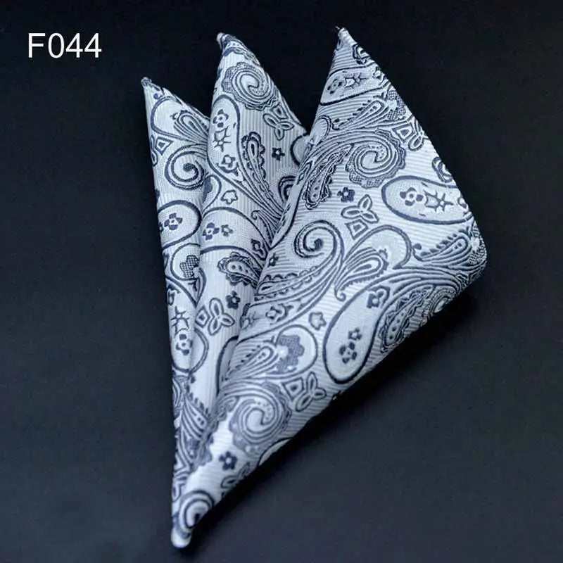 Men's Pocket Square 41 Colors - Plaid Dot Paisley Polyester Handkerchief 25 x 25 cm (9.8 x 9.8 in)