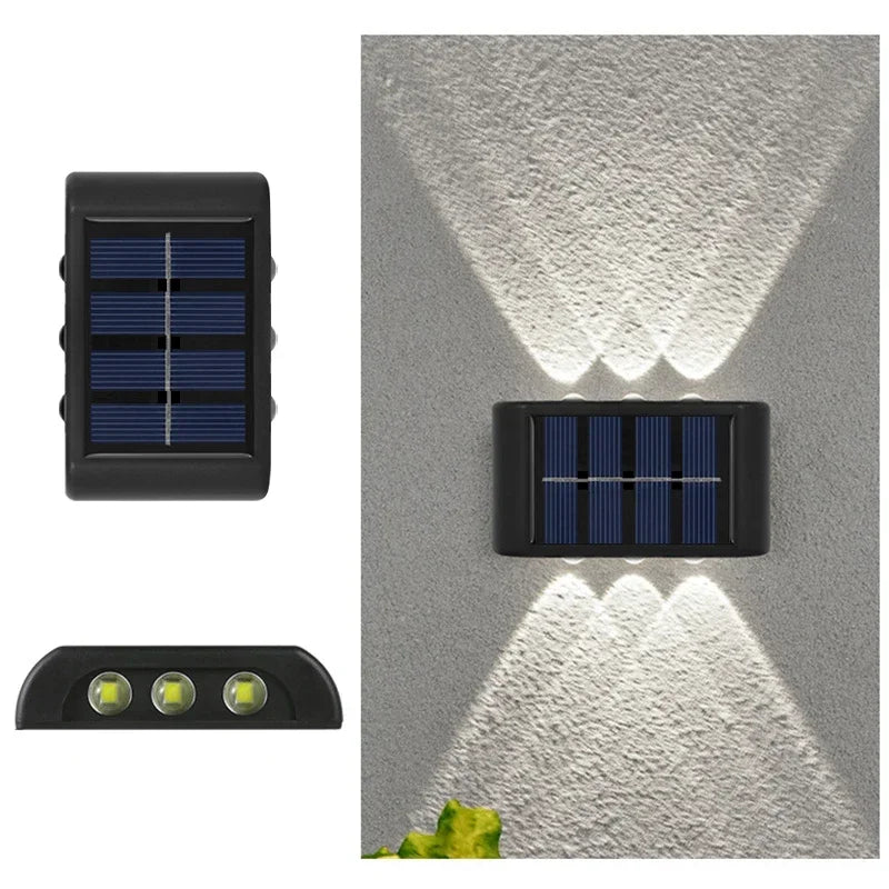 Solar LED Wall Light - Waterproof Dusk-to-Dawn Outdoor Fence & Garden Lamp for Porch, Yard, Walkway, Camping