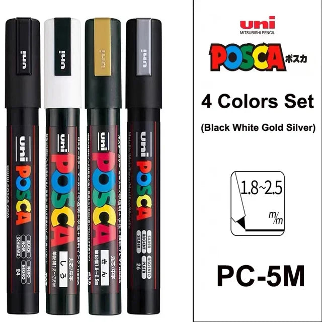 Permanent Acrylic Paint Marker Set – Quick-Dry Opaque Paint Pens for Graffiti, Crafts & Illustration