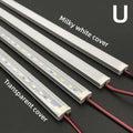 LED Rigid Strip Light 50 cm (20 in) SMD5730 36-LED U/V-Shaped Aluminum Channel DC 12V Indoor Lighting (1-10 Pack)