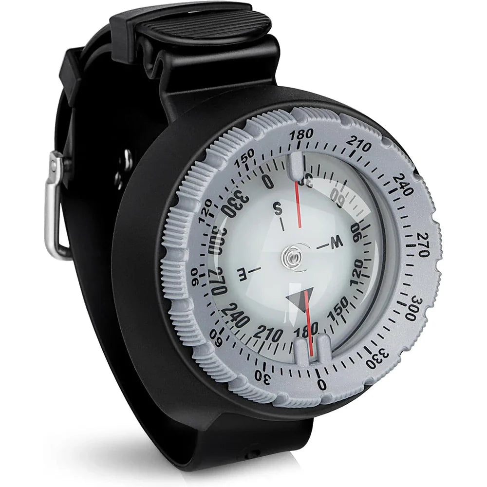 Underwater Diving Compass 50m Waterproof Wrist Compass Luminous for Scuba, Snorkeling & Swimming