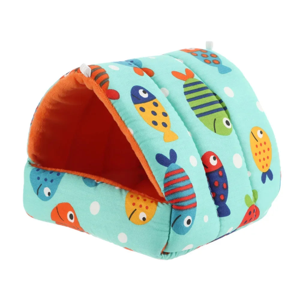 Hanging Cotton Nest Bed for Small Pets - Warm Flannel Hamster & Guinea Pig House (S/M/L/XL; 3.15–7.87 in / 8–20 cm)