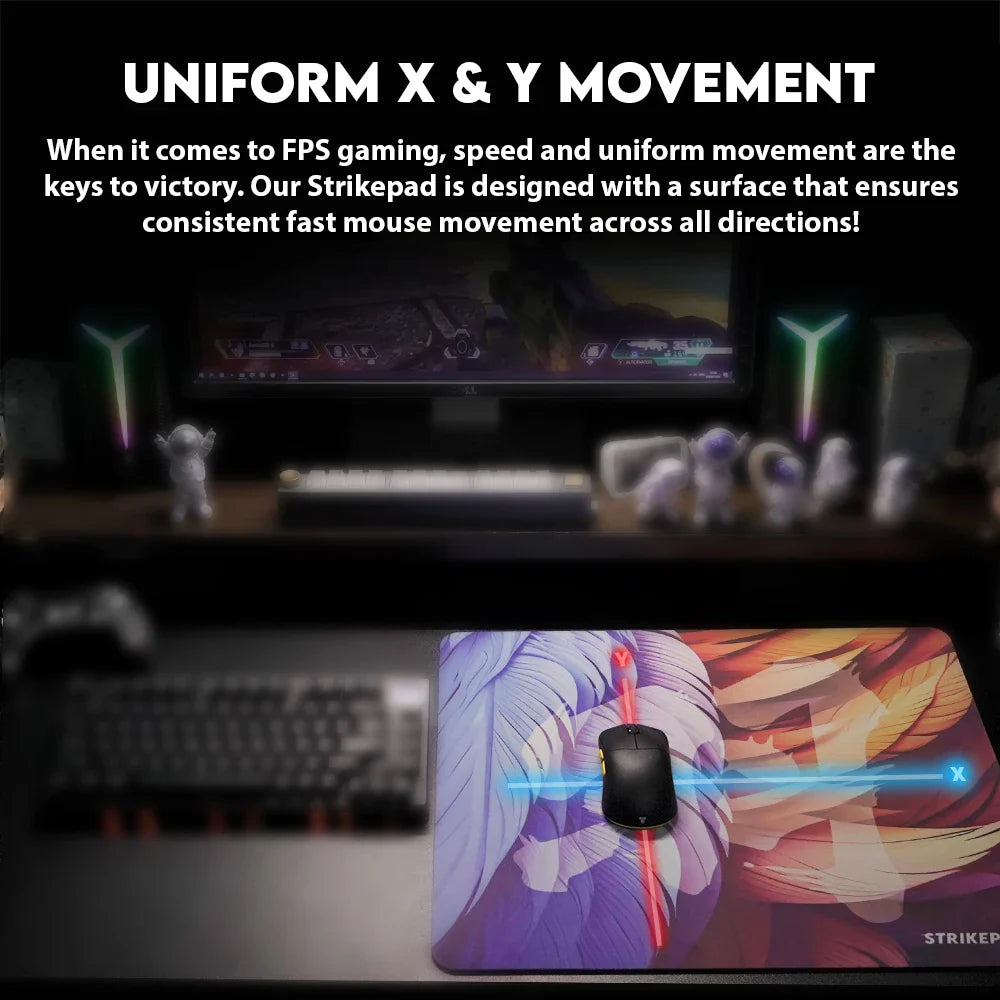 Holographic Gaming Mouse Pad 490 x 420 x 3 mm (19.3 x 16.5 x 0.12 in) Waterproof No-Edge Stitching