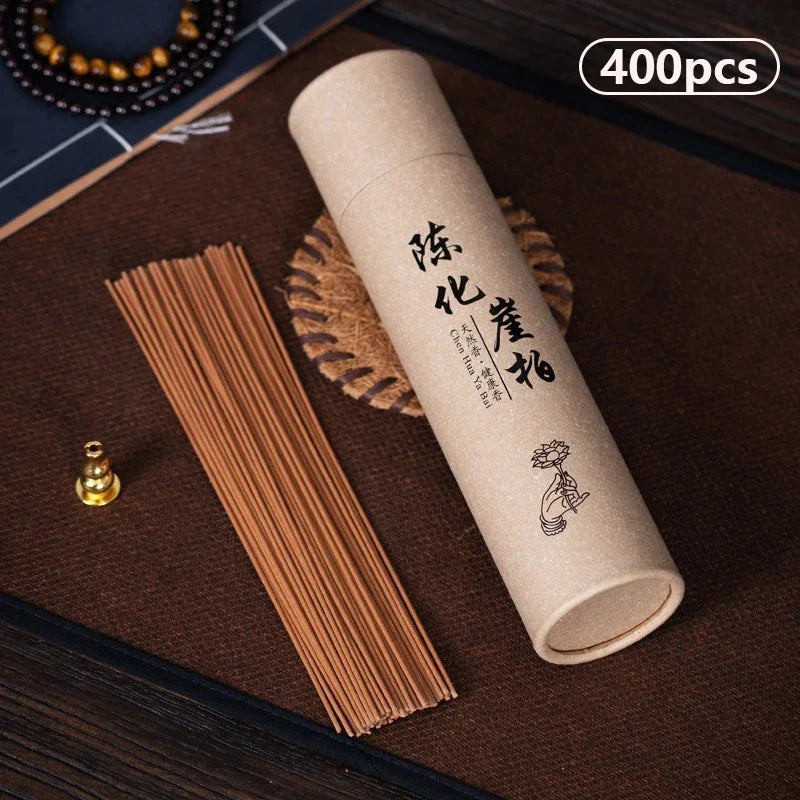 400-Pack Natural Sandalwood, Agarwood and Wormwood Incense Sticks for Home, Prayer & Blessing Ceremony