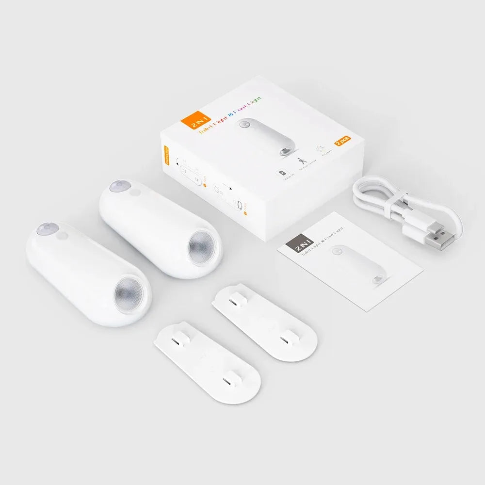 Motion Sensor Toilet Night Light RGB 7-Color Rechargeable LED Toilet Bowl Light