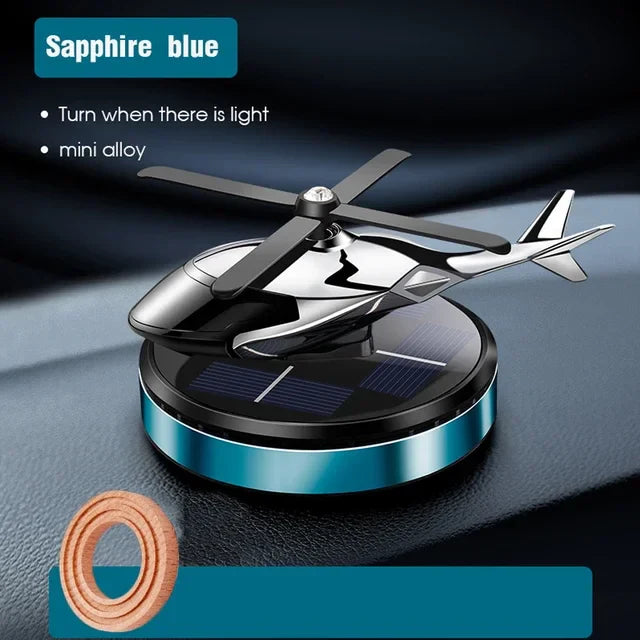 Solar Helicopter Propeller Car Air Freshener Decorative Aromatherapy Diffuser for Car Interior