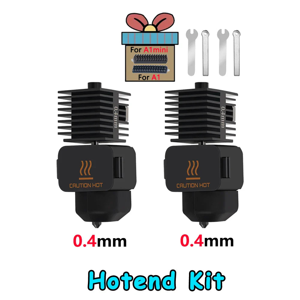 Replaceable Nozzle Hotend Kit for Desktop FDM 3D Printers — 0.2/0.4/0.6/0.8 mm (0.008/0.016/0.024/0.031 in)
