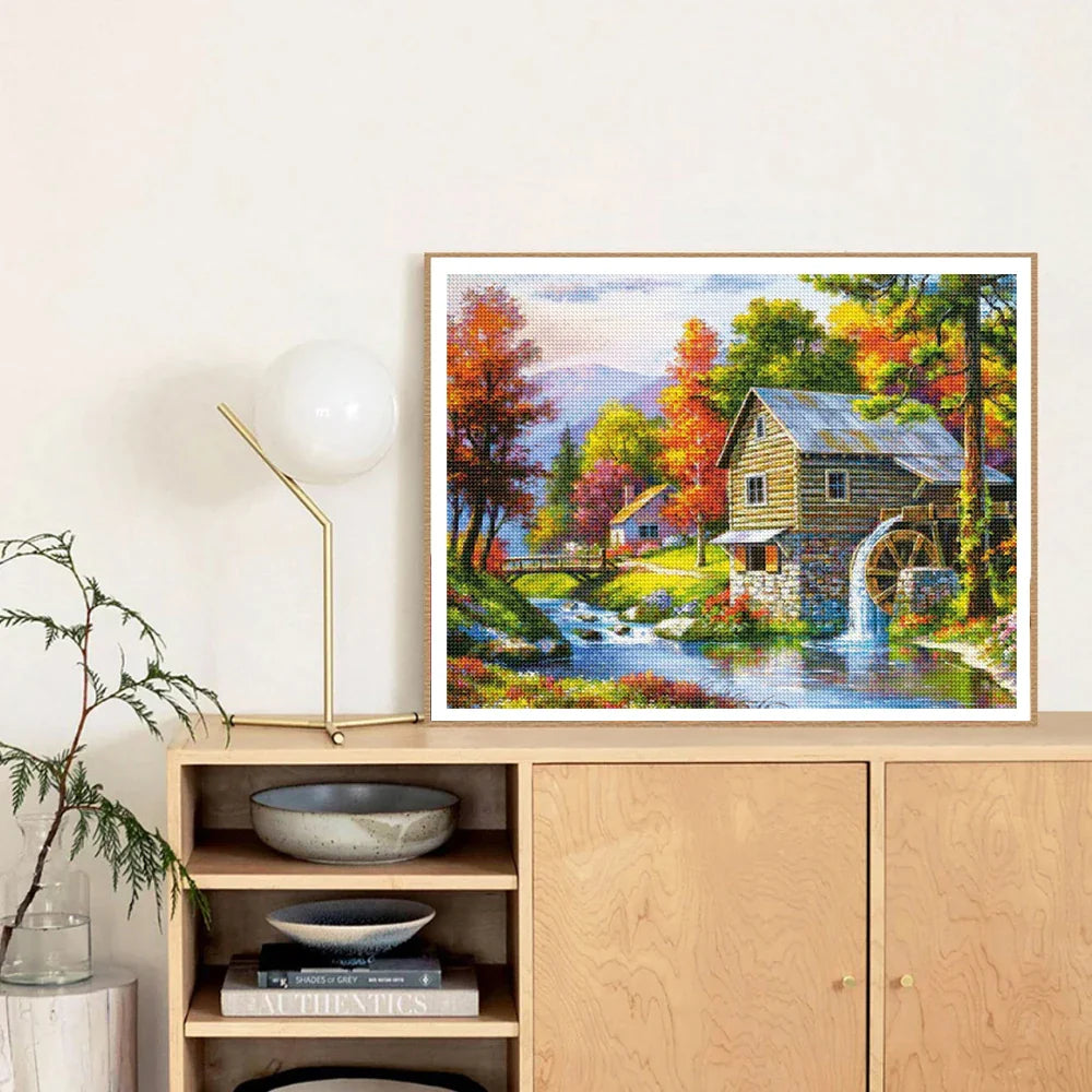 5D Diamond Painting Landscape House Full Drill DIY Embroidery Kit
