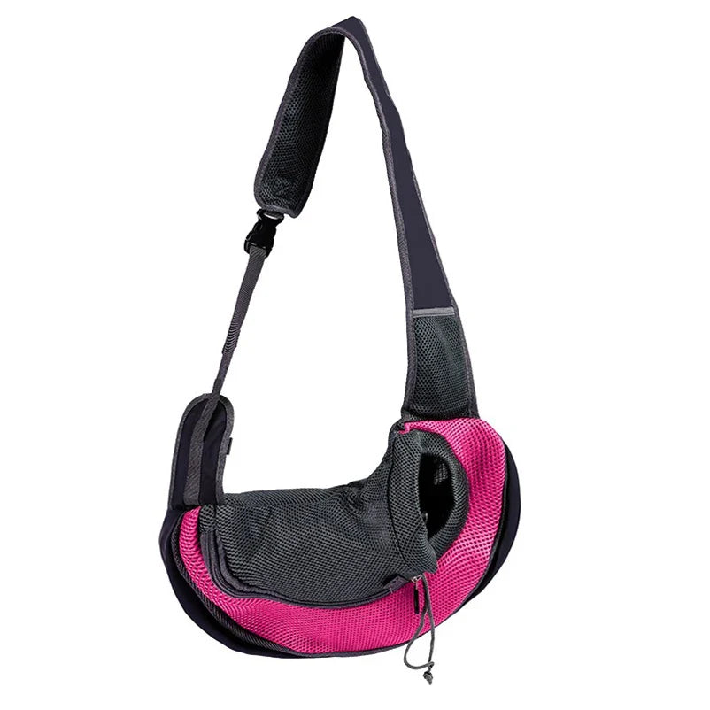 Portable Nylon Pet Carrier Sling – Hands-Free Shoulder Crossbody Bag for Small Dogs & Cats
