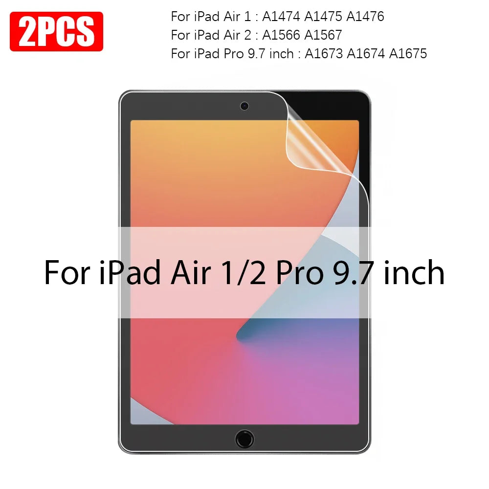 Matte Paper-Like Screen Protector for iPad — 2-Pack Anti-Glare, Scratch-Resistant Film, Pen Writing Feel (13"/33.0 cm, 12.9"/32.8 cm, 11"/28.0 cm, 10.9"/27.7 cm, 10.2"/25.9 cm, 8.3"/21.1 cm)