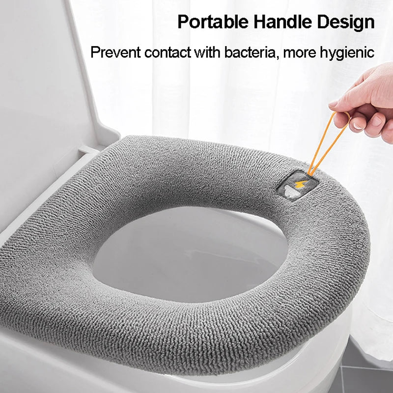 Universal Pumpkin Toilet Seat Cover – Soft Warm Closestool Mat, 30 cm (11.8 in) Toilet Lid Cushion