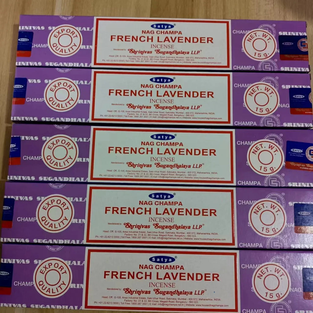 5-Box Nag Champa Incense Sticks — 50–60 Handmade Sticks (20 cm / 8 in) Sandalwood & White Sage Home Fragrance