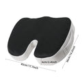U-Shaped Memory Foam Seat Cushion – Breathable Wave Massage Cushion for Coccyx & Buttock Pressure Relief (45×36×6 cm / 17.7×14.2×2.4 in)