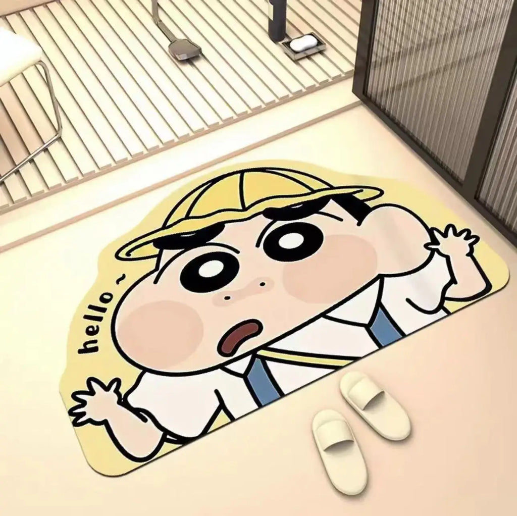 Cartoon Anime Quick-Dry Bath Mat – Soft Absorbent Shower Rug for Bathroom & Home Gifts