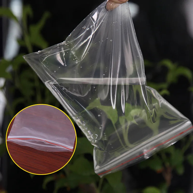 Small Reclosable Clear Zip-Top Bags 200ml (6.8 fl oz) – Resealable Plastic Food Storage & Multi-Purpose Bags